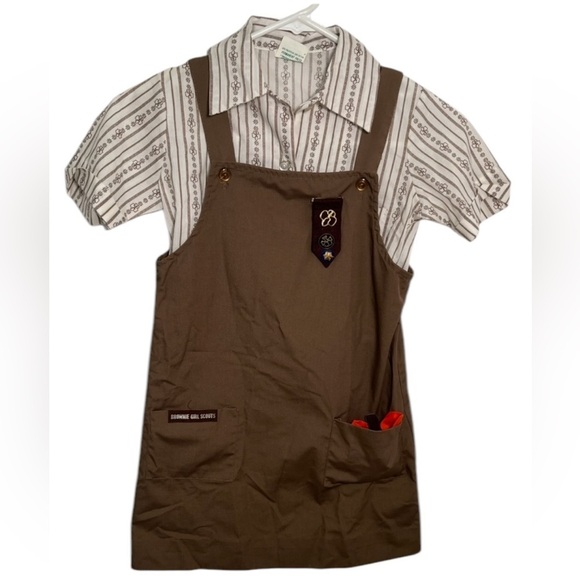 Vintage Girl Scouts Brownie Short Sleeve Uniform 7 - Picture 1 of 11